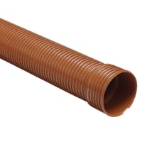 Osma UltraRib Single Socket Pipe 3m x 150mm Brown