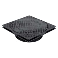 Wavin Osma Shallow Inspection Chamber Cover and Frame 250mm Black