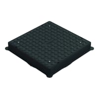 Polypipe Drain Square Cover and Frame 460mm Black