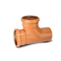 Polypipe Drain 87.5° Double Socket Equal Junction 160mm Terracotta