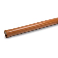 Polypipe Drain Single Socket Pipe 3m x 110mm Terracotta