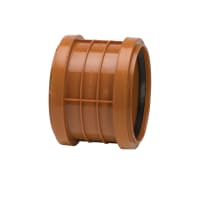 Polypipe Polyrib Double Socket Coupler 110mm Terracotta