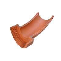 Hepworth 30° Right Hand Clay Channel Bend 150mm Brown