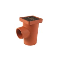 Hepworth SuperSleve HouseDrain Square Gully 100mm Brown