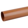 OsmaDrain Plain Ended Pipe 6m Length Brown