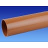OsmaDrain Plain Ended Pipe 6m x 160mm Brown