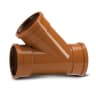 Polypipe Drain 45° Triple Socket Equal Junction 160mm Terracotta