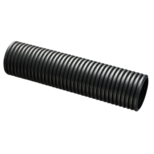 Naylor Twinwall N-Drain Unperforated Pipe 6m x 300mm Black