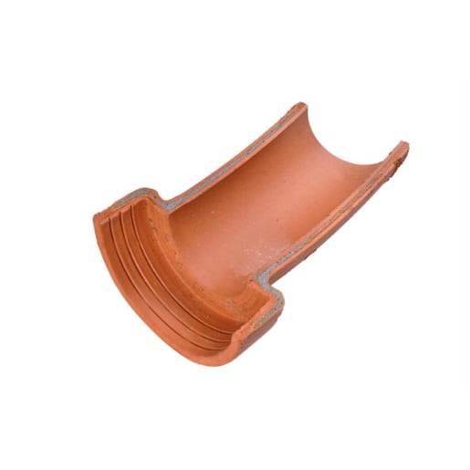 Hepworth 15° Right Hand Clay Channel Bend 225mm Brown