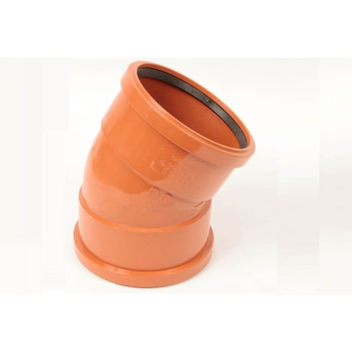 Polypipe Drain 30° Double Socket Junction 110mm Brown