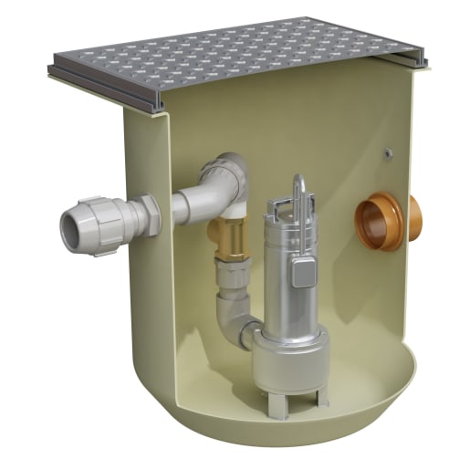Klargester Domestic Pumping Station Single Sewage Pump Chamber 1250L