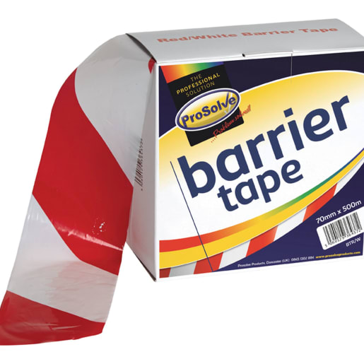 Prosolve Barrier Tape 500m x 75mm Red and White