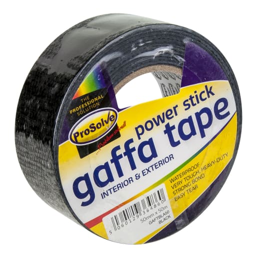 Prosolve Gaffa Tape 50m x 50mm Black