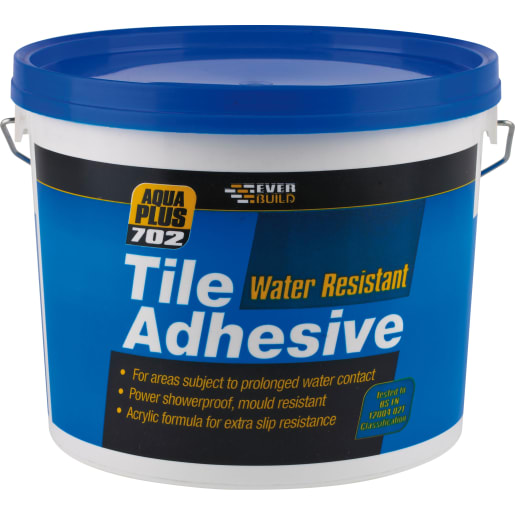 Everbuild 702 Water Resistant Tile Adhesive 5L